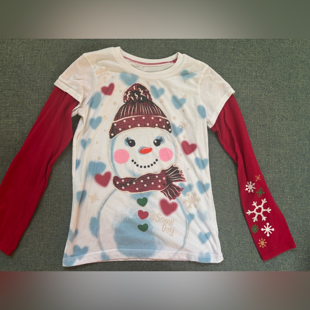 Holiday Time White and Red Shirt